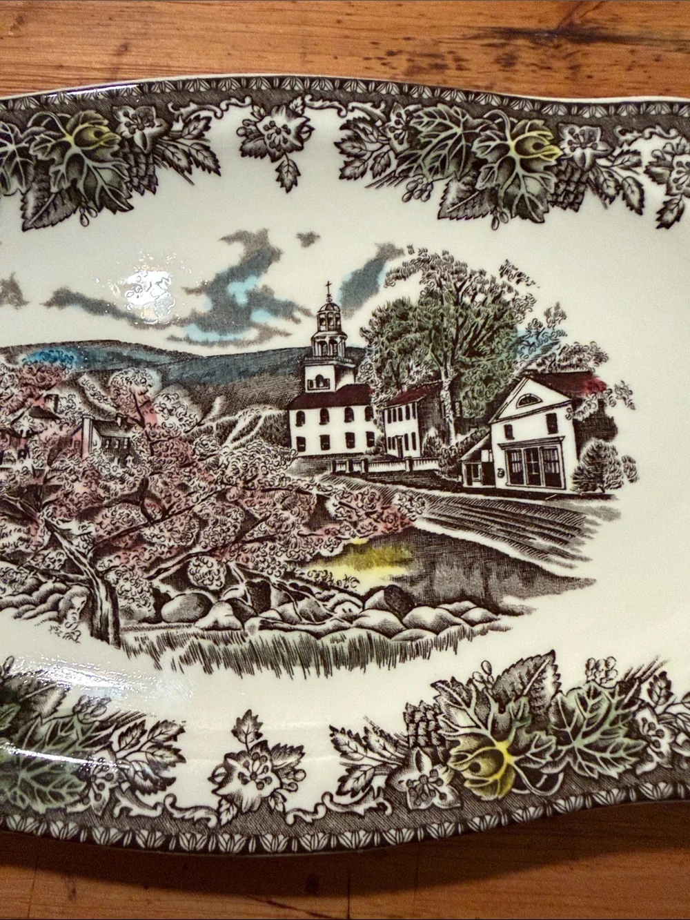 Johnson Brothers The Friendly Village Scenic Ceramic Serving Platter